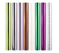 【8-Pack】Briartw Laser Printer & Laminator Compatible Toner Reactive Foil | 16.4ft x 7.6in Per Roll Transfer Foil Paper Bundle | Perfect for DIY Crafts,Embossed Cards,Sparkly Craftwork,Scrapbooking