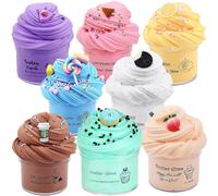 8 Pack Butter Slime Kit, Stress Relief Toys For Girl Boys 70ml