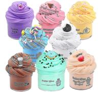 8 Pack Butter Slime Kit, Stress Relief Toys For Girl Boys 70ml