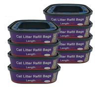 8 Pack Cat Litter Refill Bags Cartridge Compatible with Genie Cat Litter Standard and Plus Pails