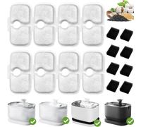 8 Pack Cat Water Fountain Filter Replacement with 8Pack Pre-Filter Sponges, Compatible with PETLIBRO 2.5L/84oz Cat Water Fountain PLWF005/PLWF115/Petlibro Water Filter Replacement