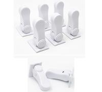 8-Pack Child Safety Door Locks - 5×3.4×7.2cm White, 180° Rotation ABS Material