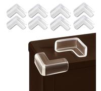 8 Pack Clear Corner Protectors - Baby Safety Guards for Tables & Furniture - Transparent L-Shaped Table Bumpers with Strong Adhesive - Childproofing Edge Bumper for Sharp Edges