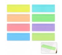 8 Pack Coloured Reading Overlays Tinted Guided Strips Visual Fatigue Relief