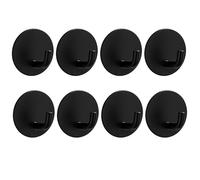 8 Pack Command Hooks, Self Adhesive Hooks Stick On Wall for Kitchen, Bathroom, Office, Stainless Steel Over Door Hooks, Black Stick on Hooks for Towels, Keys, Utensils, 4.5 x 4.5 x 2.8 cm