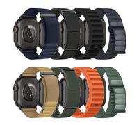 8 Pack Compatible with Apple Watch Ultra 2 Band 49mm 46mm 45mm 44mm 42mm 41mm 40mm 38mm Men Women,Breathable Trail Loop+Alpine Loop+Ocean+Sport Band for Ultra2/Ultra iWatch Series 10/9/8/7/6/SE/5/4/3