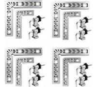 8 Pack Corner Clamps for Woodworking, Silver Gray