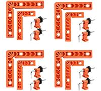 8 Pack Corner Clamps for Woodworking, Sunset Orange