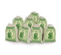 8 Pack Cotton Drawstring Bags, Reusable Linen Gift Bags 4.9x6.7 Inches Storage Bag Irish Blessing St Patrick's Day Gift Pouches Sachet for Jewelry Party Favors Wrapping DIY Christmas Gifts Candy Bags