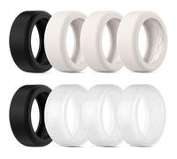 8 Pack Cover Compatible with RingConn Gen 2/Gen 2 Air/Gen 1 Protector/Samsung Galaxy Ring, Anti-Slip Texture, Anti-Scratch Elastic Silicone Protector Case Accessories for Men Women Working Out Gym