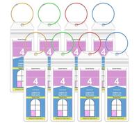 8 Pack Cruise Luggage Tag Holder - Waterproof Cruise Luggage Tags with Steel Loops Zip Seal - Reusable Luggage Labels for Suitcases - Durable Clear Travel Tag Protectors for P&O All Cruise Lines