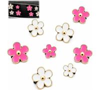 8 Pack Daisy Flower Car Vent Clips, Refillable Air Freshener Diffuser, Metal Car Interior Accessories for Women, Cute Pink White Car Decorations for Air Vent Home Office Use