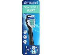 8 Pack demirdental Brush Heads Compatible for Philips Sonicare Toothbrush Heads, Compact, Hard Replacement Heads, Black, HX7048b