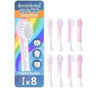 8 Pack demirdental for Kids Compact Toothbrush Heads Suitable for Philips Sonicare for Kids Mini Sonic toothbrushes Ages 3 to 6 Years, Replaces HX6034 HX6038, Mini, Pink