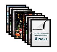 8 Pack Diamond Painting Frames, Frames for 12x16in/30x40cm Painting Canvas, Paint by Numbers Frames for Diamond Painting Display and Protection, Home Wall Office Decor