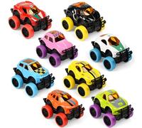 8 Pack Die-cast Mini Monster Trucks Set,Die-cast Race Cars Mini Pull Back Car Toy for Toddlers, Boys and Girls,Monster Truck Toy for Goodie Bag Stuffers,Child Party Favors