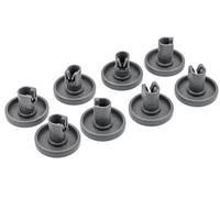 8 Pack Dishwasher Lower Basket Grey Wheels For Zanussi Alt to 50286965004 | Replacement Grey Wheels Compatible with Aeg Elec.trolux John Lewis Ikea ZDF14001WA ZDF11001WA ZDF12001XA ZDF12002WA F40010VI