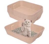 8 Pack Disposable Cat Litter Box, Travel Litter Box,Eco Friendly 100% Recycled Paper