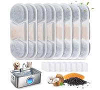 8 Pack Dog Fountain Filter Replacement for Zuqqony 12L/3.2Gal Stainless Steel Large Dog Water Fountain, DYSJ01 Dog Water Bowl Dispenser for Large Dogs or Multi-Pet Home