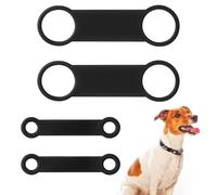 8 Pack Dog tag Holder Rubber Band Replacement Silicone Dogs tag Elastic Holder for Pet Collar, 2 Sizes Slide on Dog Tags Name Id Silent Noiseless Pet Id Tags for Small Dogs Cat Puppy Kitten Collar