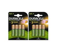 Duracell 1300mAh AA Size Rechargeable Batteries--Pack of 8