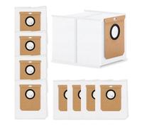 8 Pack Dust Bags Compatible with Eufy Clean L60/L50 Series, 2.5L Large Capacity Vacuum Cleaner Bags with Multi-layer Filtering and Self-Empty Station, Replacement Dust Bags for Eufy, White