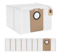 8 Pack Dust Bags Compatible with MONSGA MS1 MAX Ultenic D10 T10 Lite Proscenic Q8 Q8 Max Robot Vacuum Cleaner, Replacement Auto Empty Station Bags
