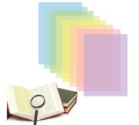 8 Pack Dyslexia Overlays - A4 Colour Overlays for Dyslexia Reading Aids, Irlens Syndrome,and ADHD and Visual Stress Specialists