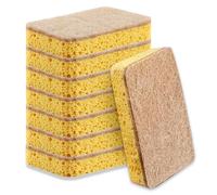 8 Pack Eco Sponges Washing up,Biodegradable Washing Up Scrubber Sponges, Reusable Kitchen Dish Sponge, Eco Sponge Scourers for Dishes & Heavy Cleaning