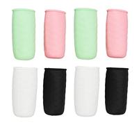 8 Pack Elastic Sleeves for Leak Proofing Travel, Silicone Bottle Covers, Travel Size Toiletries, Cruise Ship Essentials, Accessories Luggage, Travel Must Haves for Shampoo Conditio