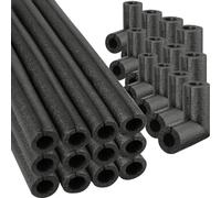 8 Pack Elbow Pipe Insulation Foam Tube Outdoor Wrap Black Pipe Covers Elbow Insulation Tubing Water Foam Covers for Outdoor Winter Irrigation, Sprinkler (3/4 Inch)