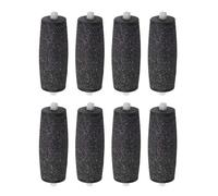 8-Pack Electric Foot File Replacement Heads, Compatible Refill Rollers with Black Pumice Stone, Effective Hard Skin Remover for Smooth Feet, Fits Most Pedicure Devices