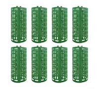 8-Pack Expandable Tree Trunk Protector, 30x20cm PP Plastic Bark Guard with Vents for Garden Plants, Shields Against Mowers and Trimmers(Dark Green)