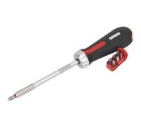 8 PACK Fine Tooth Ratchet Screwdriver Set - S2 Steel Bits - Integral Storage