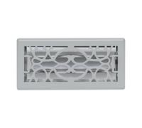 [8 Pack] Fits 4x10 and 10x4 Duct Opening | Decorative Floor Register with Victorian Design by Handua | Heavy Duty Walkable Design | Damper | Floor Vent | Easy to Adjust Air Supply Lever | Light Gray