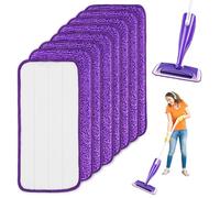 8 Pack for Flash Power Mop Refill Pads Kit, Reusable Spray Microfibre Mop Replacement Pads, for Flash Speed Refill Pads, for Wet Dry Floor, CleaningHardwood Laminate Floor