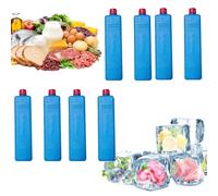 8 Pack Freezer Blocks, Ice Blocks, Ic-e Packs For Lunch Box, Reusable I-ce Packs For Lunch B-ox, Air Conditioner Fan Ice Crystal Box,Travel Beach Fishing Sports Camping BBQ Picnic Hiking