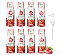 8 Pack - FruttaMax Strawberry Syrup | Less Sugar | 60% Real Fruit Concentrate | Suitable for soda Machine 8x500ml