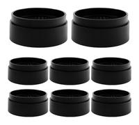 8 Pack Furniture Risers, Sofa Risers Lifts Height 1", Heavy Duty Adjustable Bed Raising Blocks Anti Slip & Stackable Rubber Sofa Leg Riseror Table Desk Couch Chair Cabinet Beds, Black(Round)