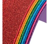 8 Pack Glitter Foam Sheets Craft 8 x 12 inch (Rainbow)