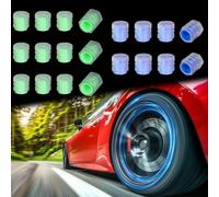 8 Pack Glow in The Dark Luggage Wheel Covers, 2-2.5'' Anti-Noise Silicone Suitcase Wheel Protectors for antler suitcase, Office Chair, Computer Chair, Stroller Wheels (Luminous Green)