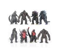8-Pack Godzilla vs King Kong Figures Set - PVC Mini Figures, 3-6 cm Each