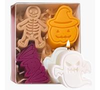 8 Pack Halloween Scented Candles,Natural Soy Wax Candle for Home Scented,12-18 Hours Burn Time,Pumpkin|Bat|Ghost|Skeleton Design Cute Aromatherapy Candles Present for Her,Mom,Friend,Halloween Decors