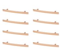 8 Pack - Harvey Paul 14mm Curved T-Bar Cabinet Pull Handles, 188mm Long, 128mm Centres, Rose Gold