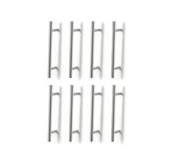 8 Pack - Harvey Paul, Luxe Satin Silver 12mm T-Bar Cabinet Pull Handles, 200mm Long, 128mm Hole Centres - Screws Included
