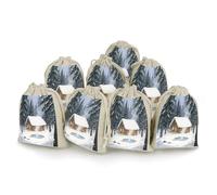 8-pack Hessian Bags, A Cabin in The Forest Small Hessian Bags, Lavender Bag, Small Burlap Gift Bags Suitable for Parties And Festivals As Well As Candy Handmade Gift Bags Food Storage Bags