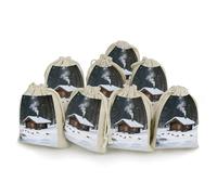 8-pack Hessian Bags, Cabin in The Woods Small Hessian Bags, Lavender Bag, Small Burlap Gift Bags Suitable for Parties And Festivals As Well As Candy Handmade Gift Bags Food Storage Bags