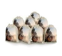 8-pack Hessian Bags Small Hessian Bags Lavender Bag Small Burlap Gift Bags Suitable for Parties And Festivals As Well As Candy Handmade Gift Bags Food Prayer at The Ganges Storage Bags