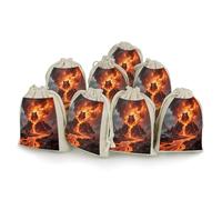 8-pack Hessian Bags Small Hessian Bags Lavender Bag Small Burlap Gift Bags Suitable for Parties And Festivals As Well As Candy Handmade Gift Bags Food Storm Magma Island Storage Bags