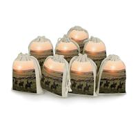 8-pack Hessian Bags Small Hessian Bags Lavender Bag Small Burlap Gift Bags Suitable for Parties And Festivals As Well As Candy Handmade Gift Bags Food Sunset at The Cowboy Ranch Storage Bags